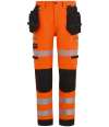 RG537 TRJ603 Regatta High Visibility Infiltrate Stretch Holster Trousers Orange  / Black colour image